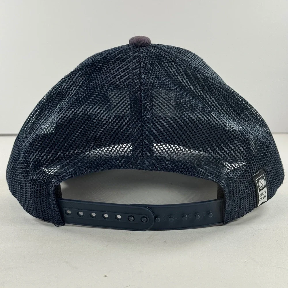 Salty Crew trucker hat purple‎ navy mesh embroidered logo adjustable snapback